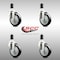 Service Caster 4 Inch 316SS Black Polyurethane Swivel 1-3/8 Inch Expanding Stem Caster Set SCC SCC-SS316EX20S414-PPUB-BLK-138-4 - alternate 4